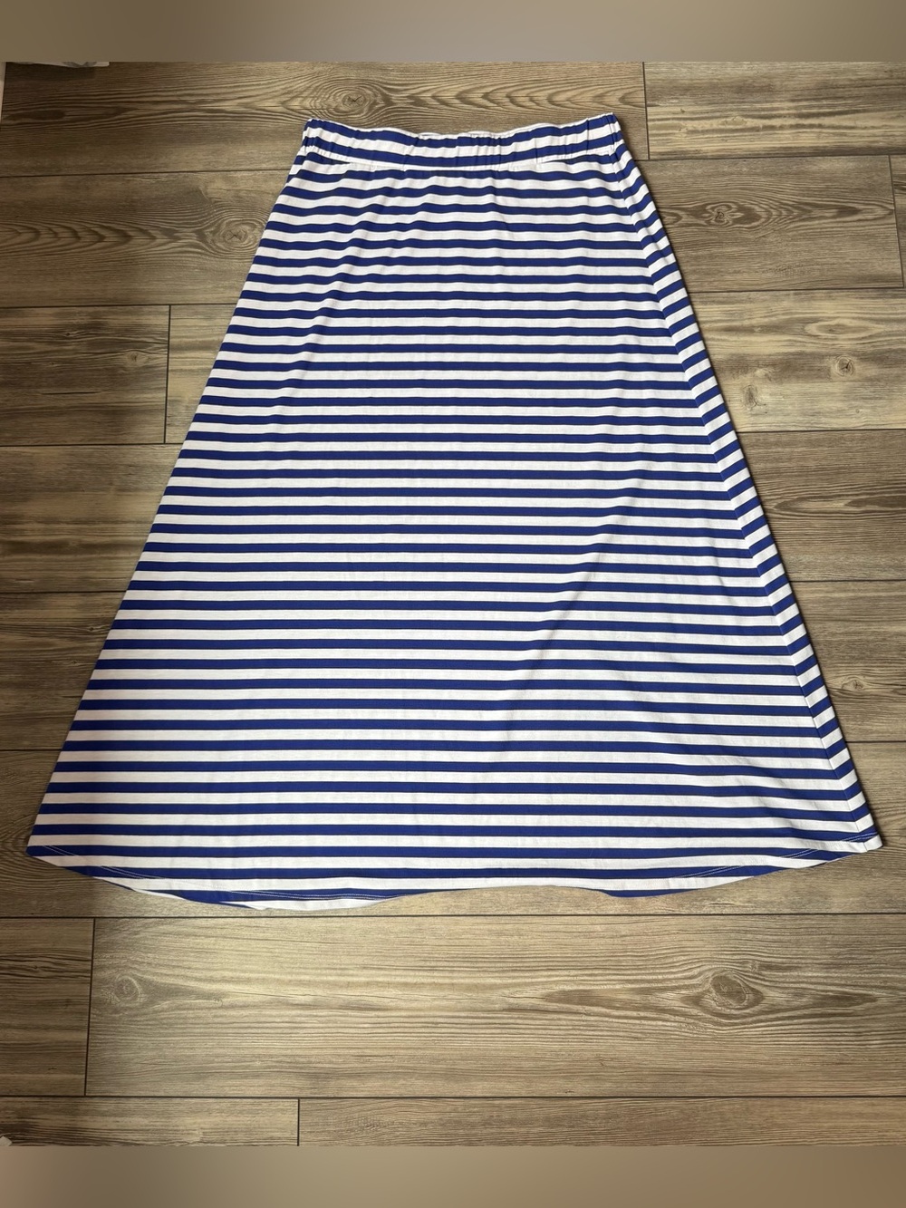 Philosophy by Republic Skirt Blue & White Striped Maxi Skirt Size XL